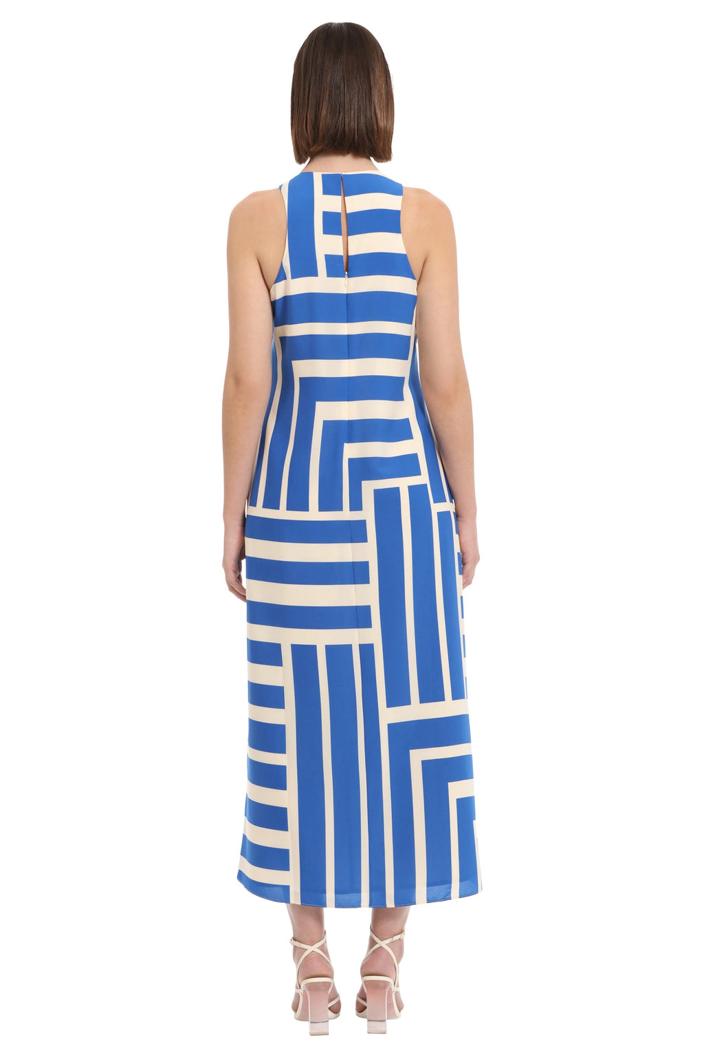 Quincy Midi Shift Dress in Intersection Stripes
