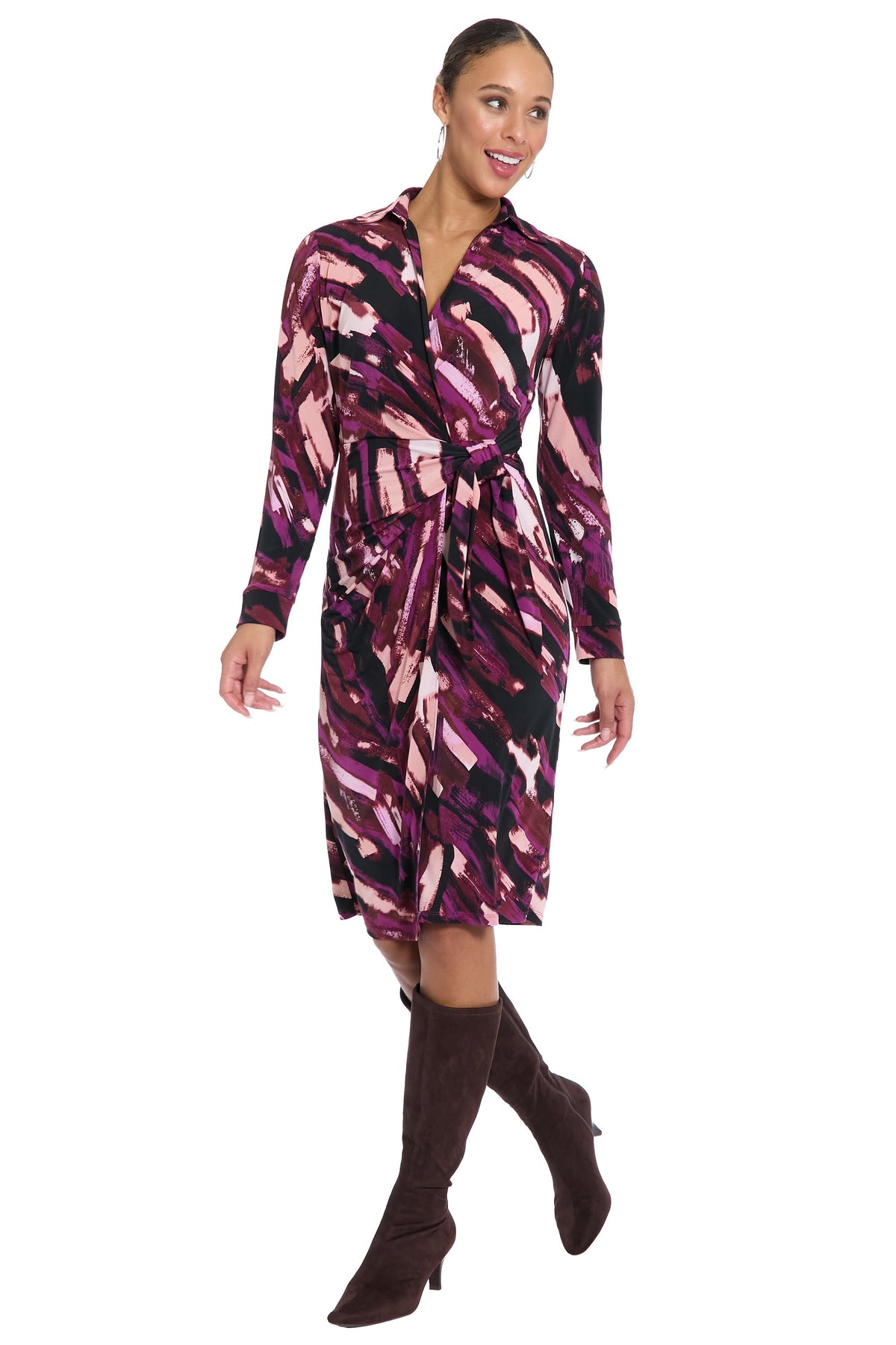 Rhea Criss-Cross Collared Midi - FINAL SALE