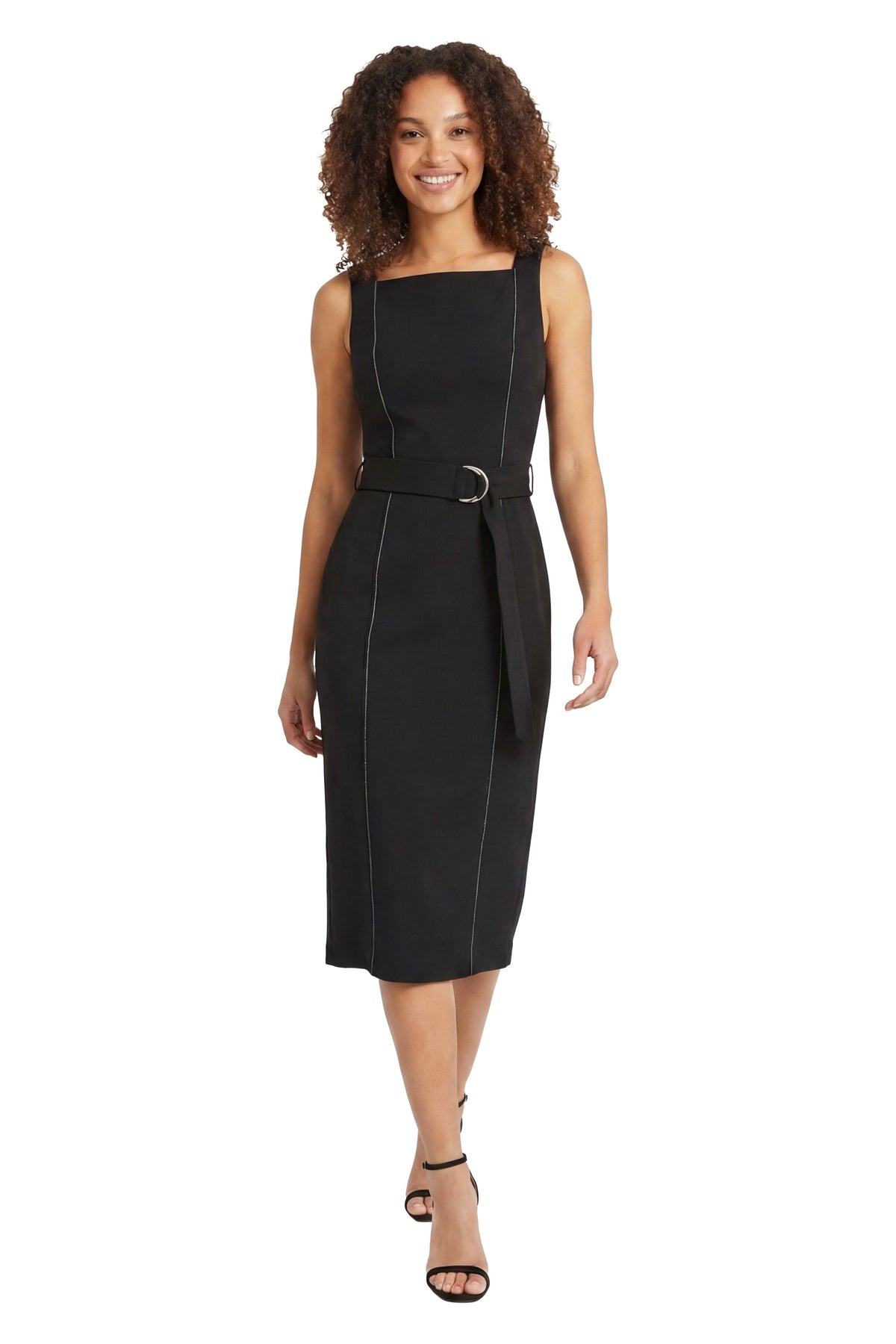 Olinda Square Neck Midi wIth Belt