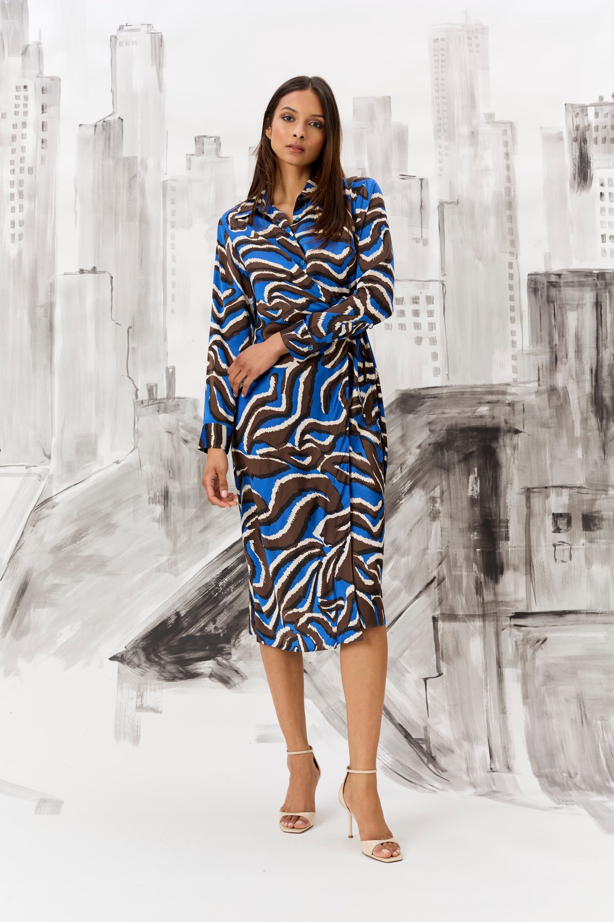 Luz Long Sleeve Midi Wrap - FINAL SALE
