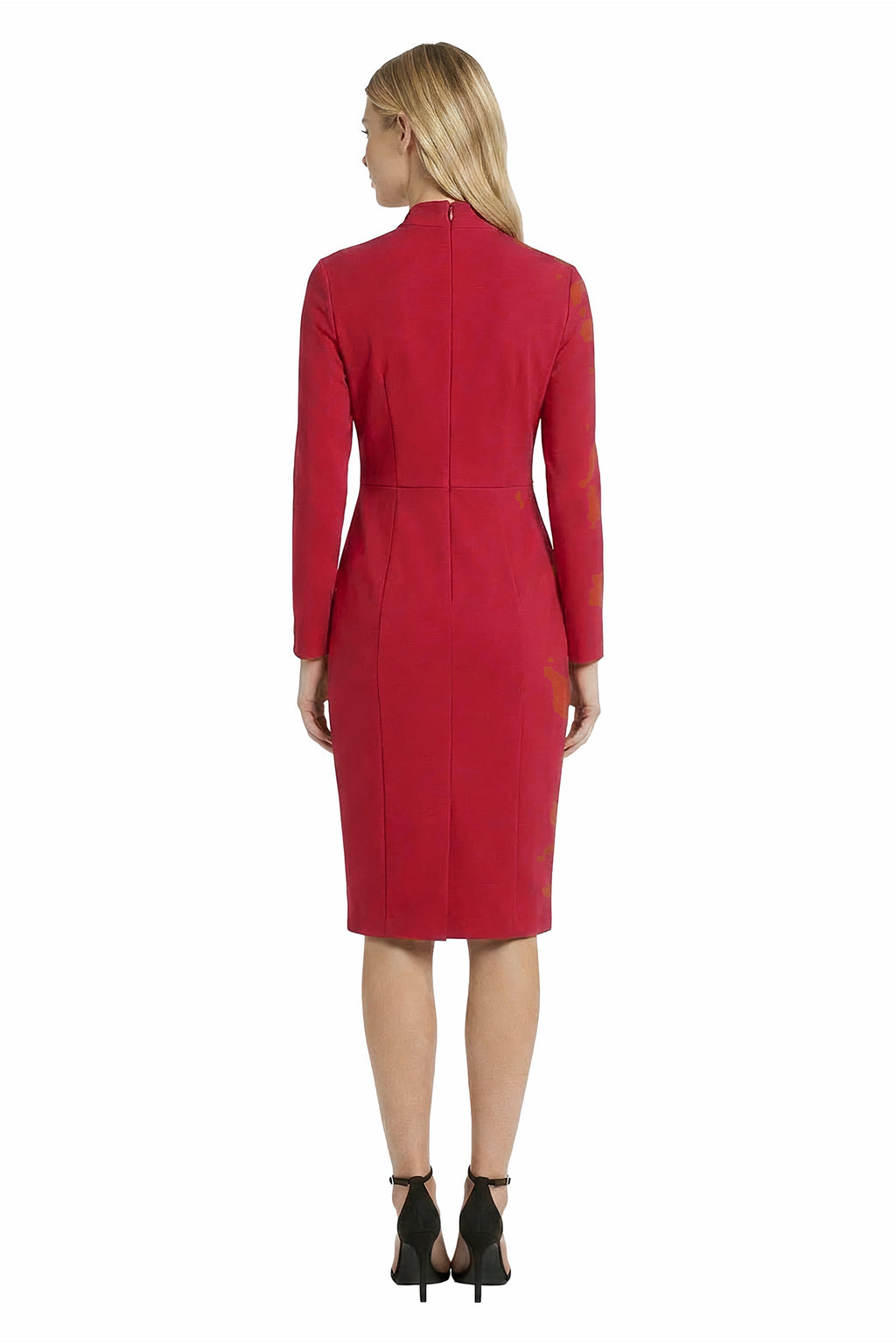Livie Twist-Neck Keyhole Sheath Dress