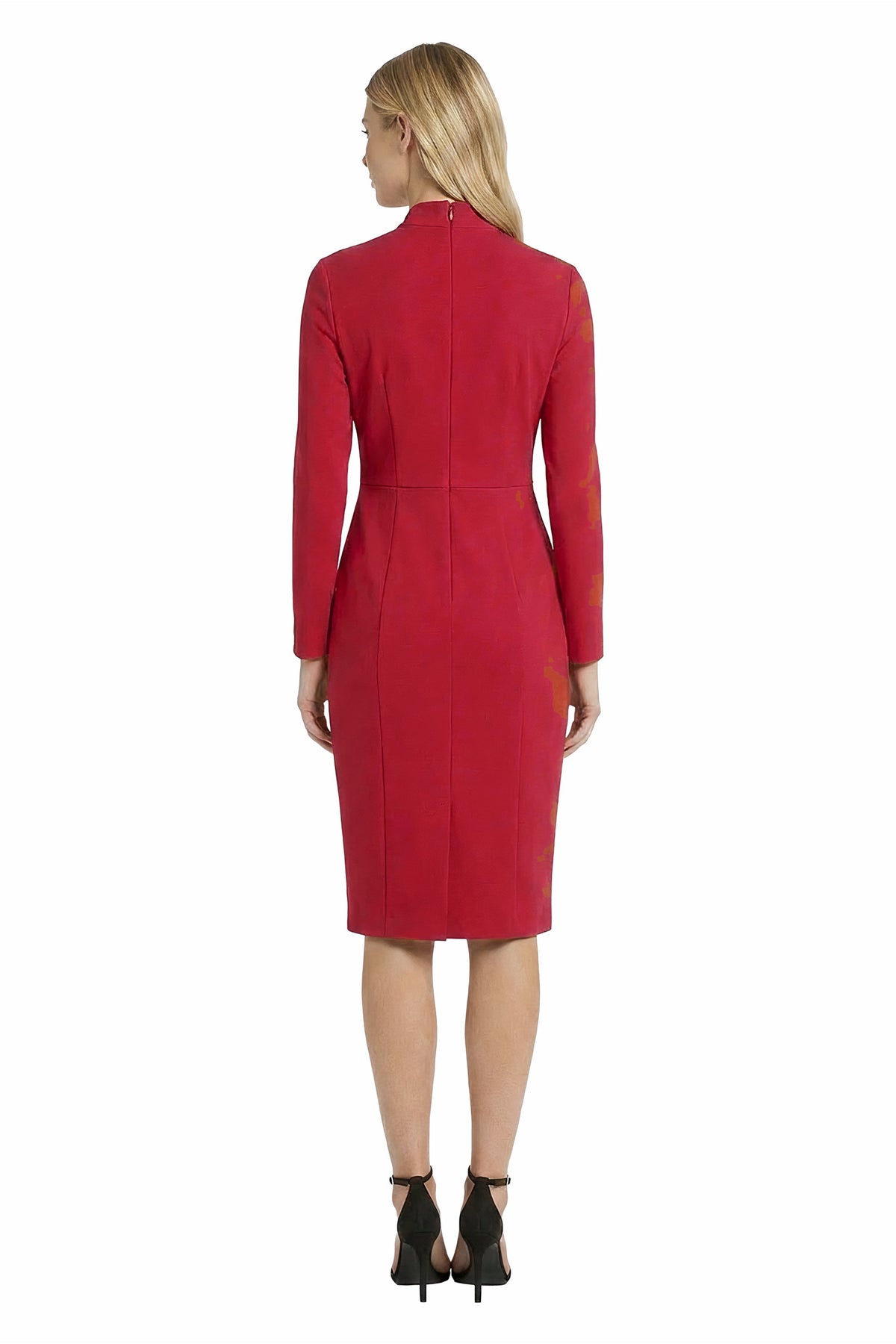Livie Twist-Neck Keyhole Sheath Dress