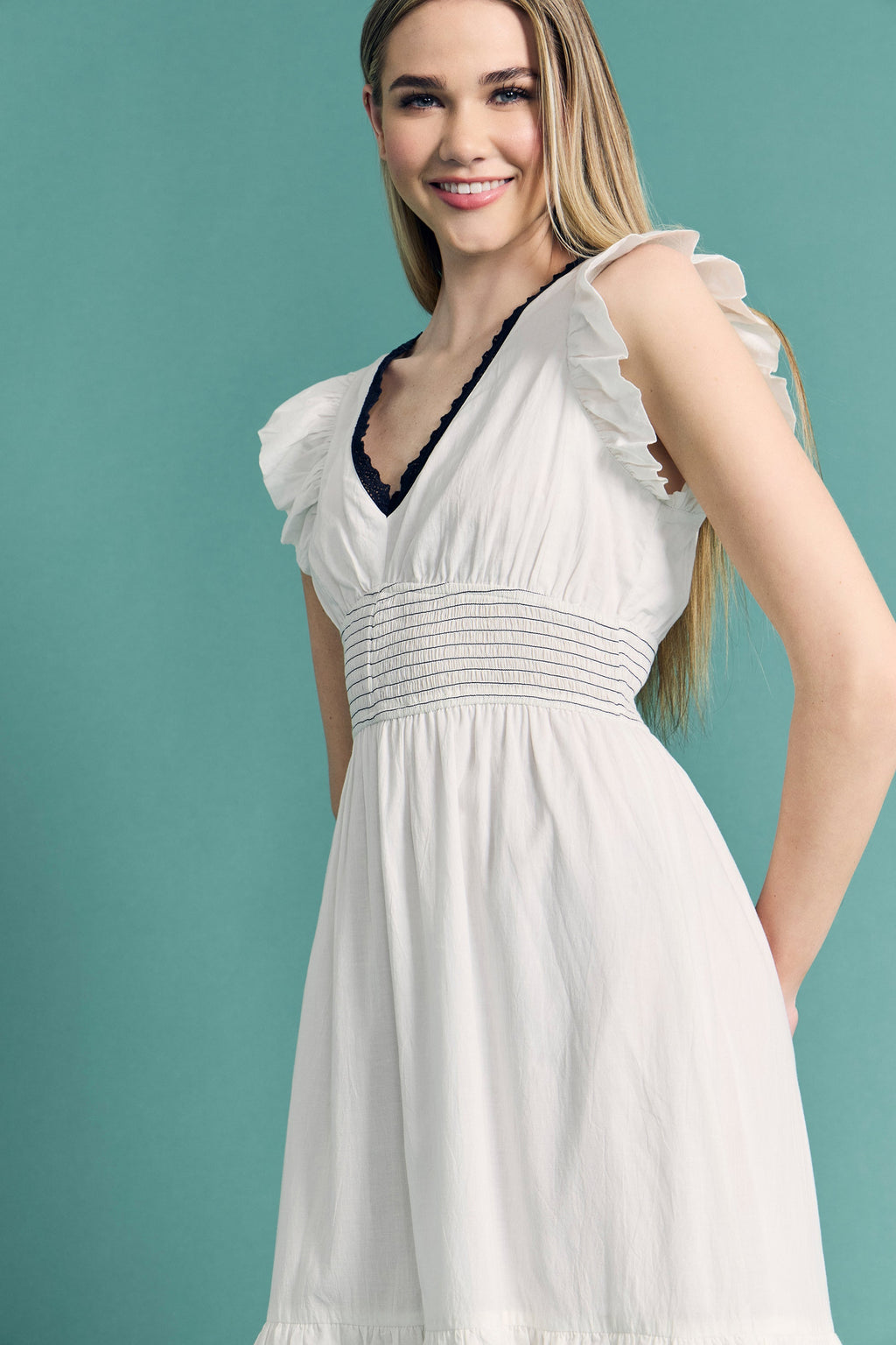 Lissy Cotton Smocked Babydoll - FINAL SALE