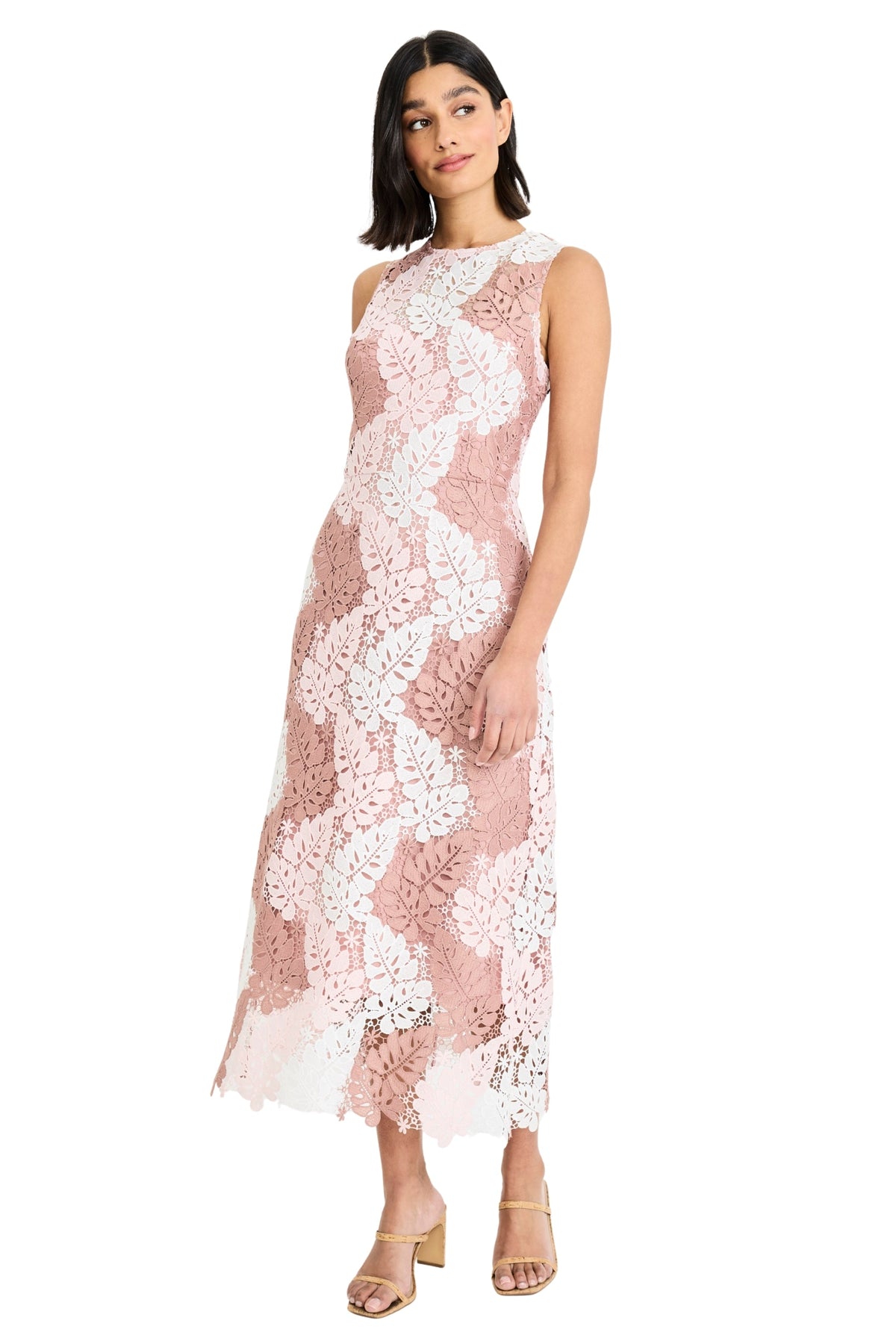Rinna Ombre Sleeveless Lace Midi