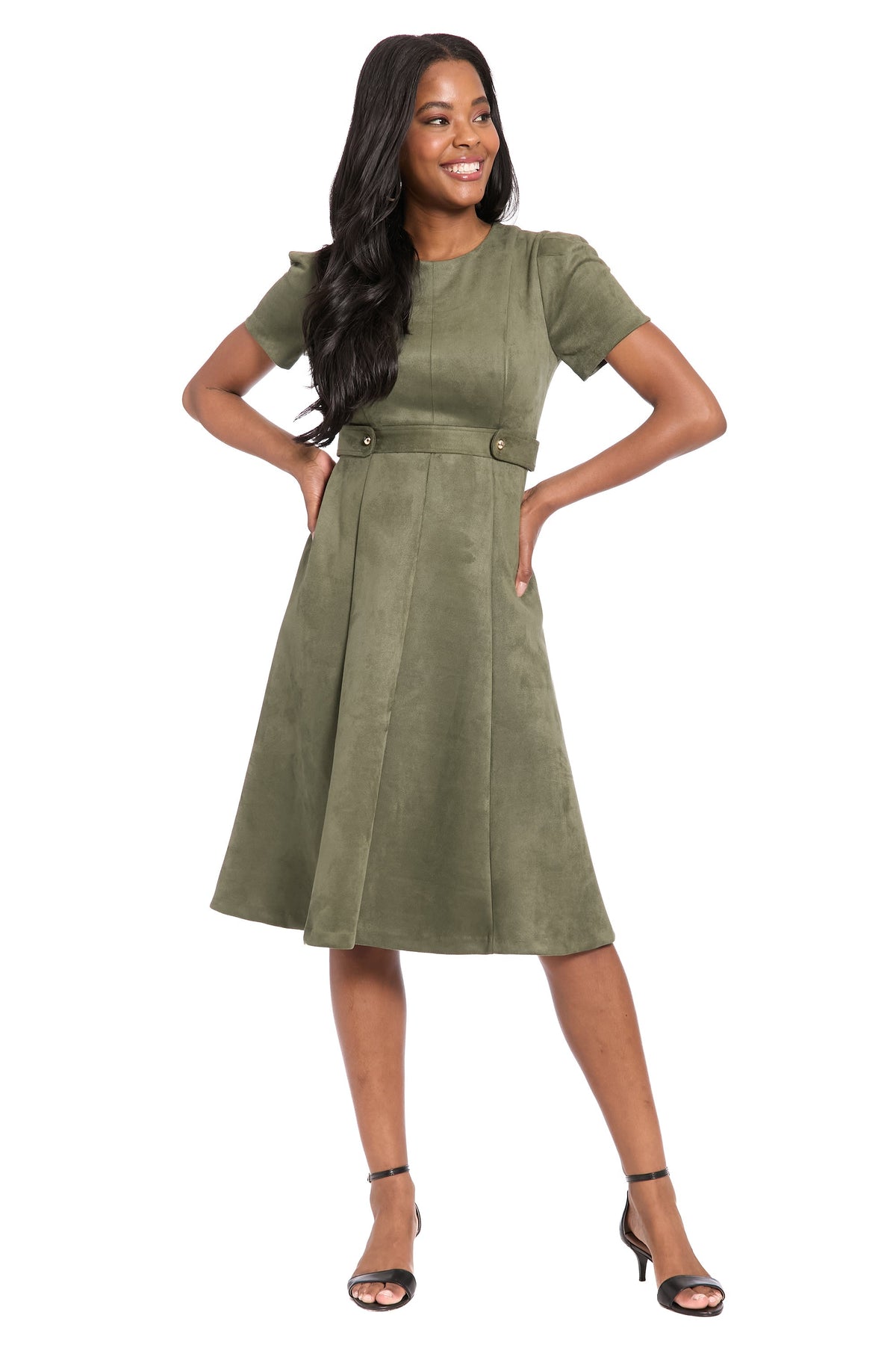 Quill with Short Sleeves in Suede