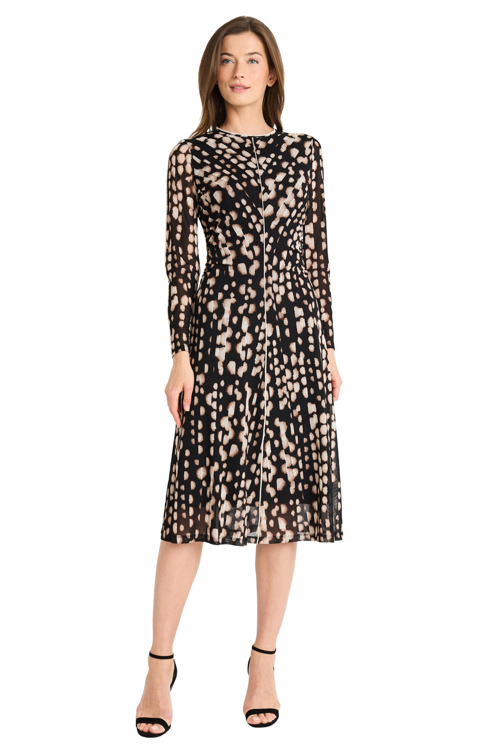 Leslie Fit & Flare in Cascading Spots - FINAL SALE