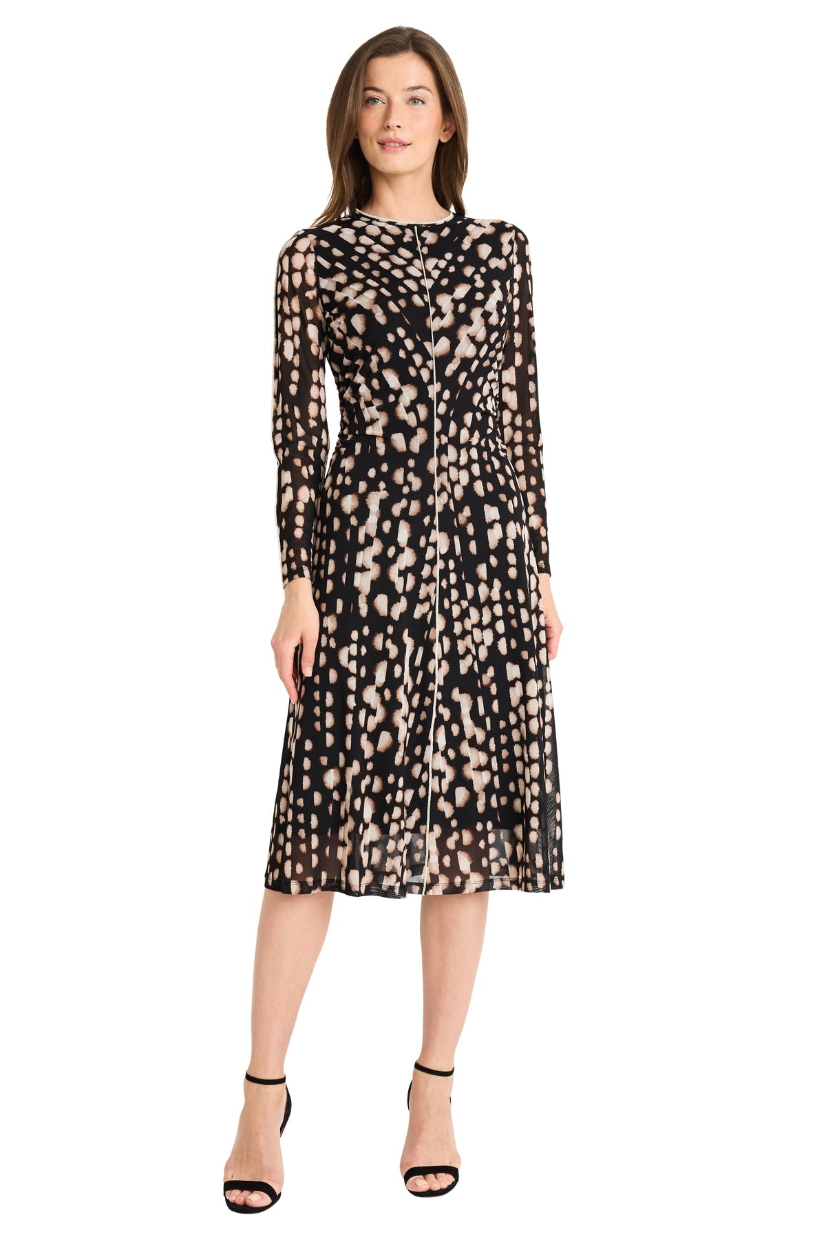 Leslie Fit & Flare in Cascading Spots - FINAL SALE