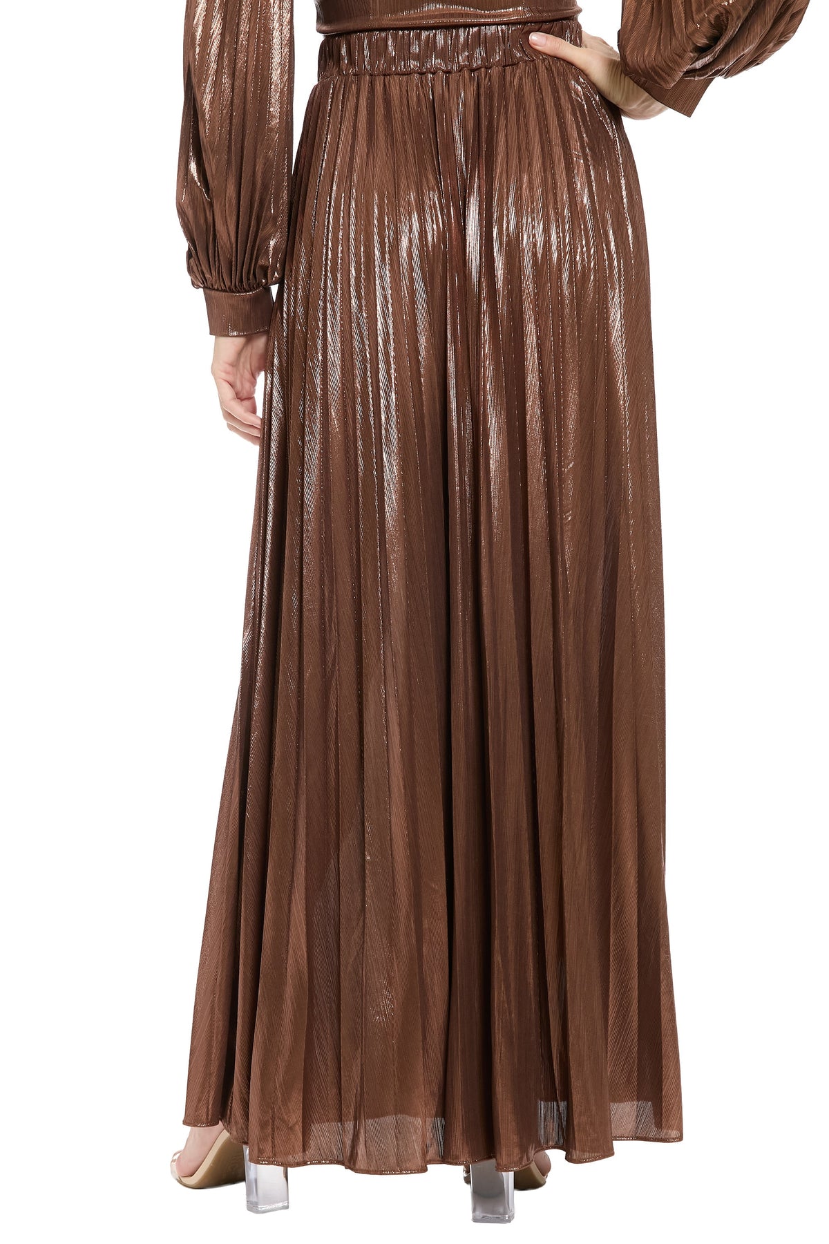 Malba Metallic Pleated Maxi Skirt - FINAL SALE