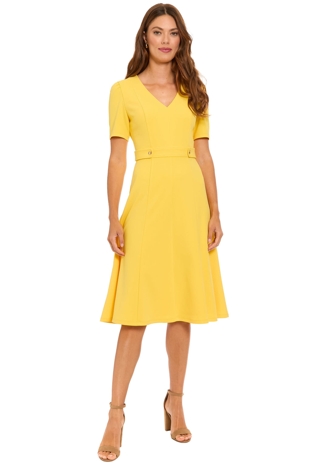 Quill Petite V-Neck Side Tab Dress in Classic - FINAL SALE