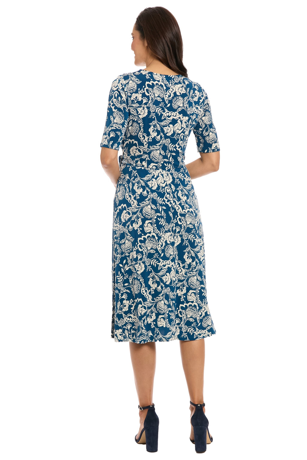 Revel Elbow Sleeve Midi in Graphic Provencal