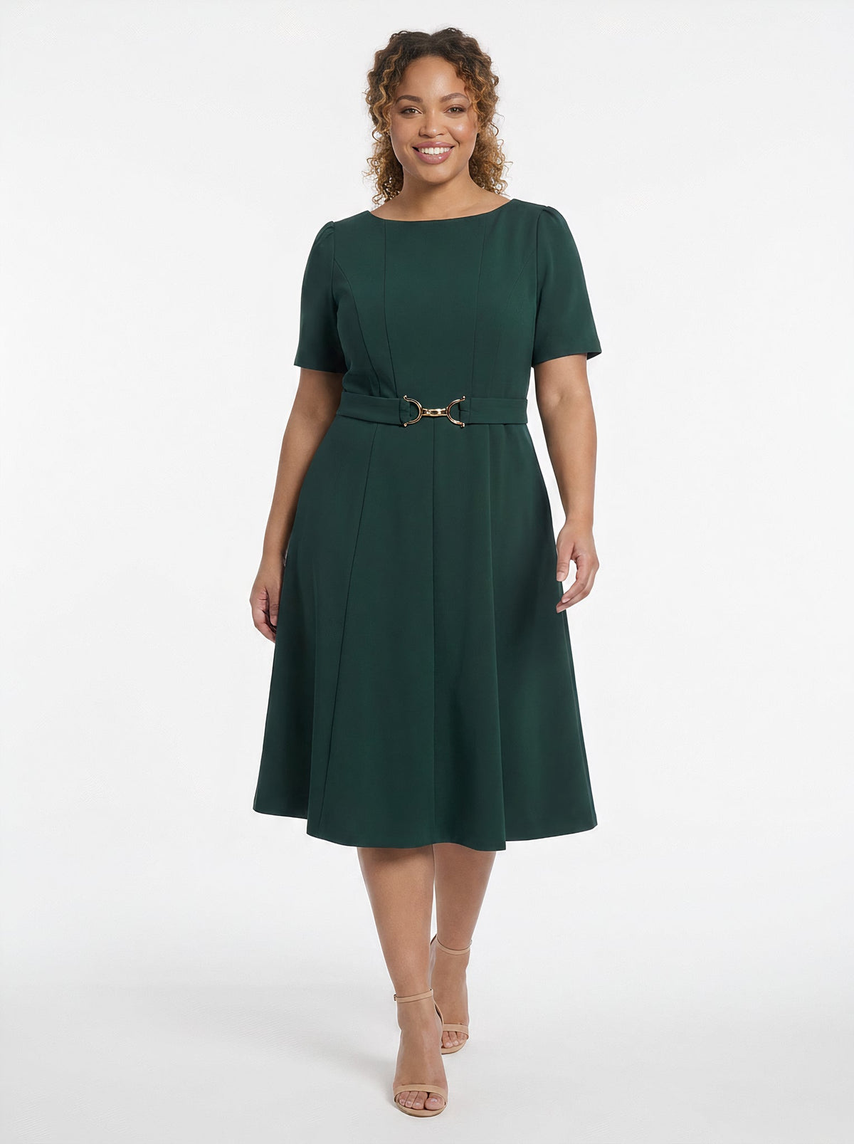 Quill Side Tab Dress with Buckle